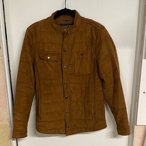 Zara Men's Tan Quilted Shirt Jacket
